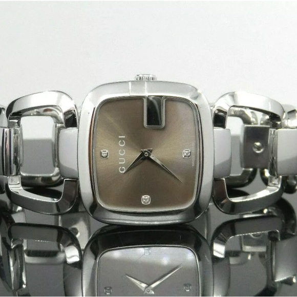 New In Box! G Gucci Silver Diamond Women’s Watch YA125401 - Picture 1 of 7